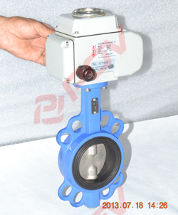 Wafer type electric butterfly valve