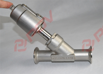 Stainless steel clamp pneumatic angle seat valve