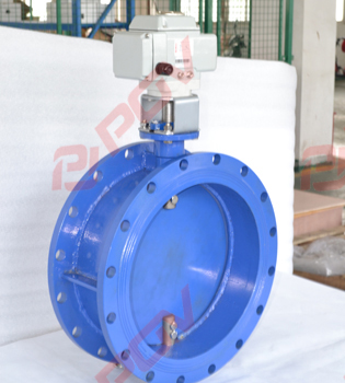 Flanged vent electric butterfly valve