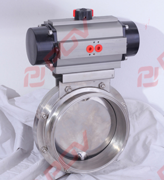 Sanitary clamp pneumatic butterfly valve