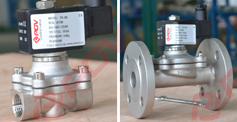 PS stainless steel normally closed direct acting solenoid valve