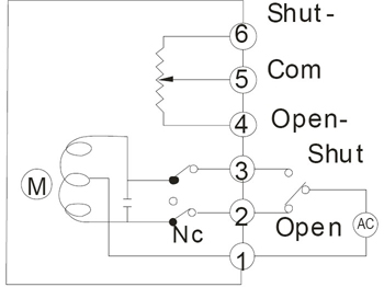 开关型带电阻电位计反馈接线图