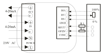 智能调节型电动执行器接线图